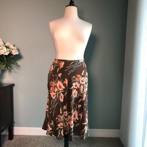 Jones New York silk floral skirt 16
